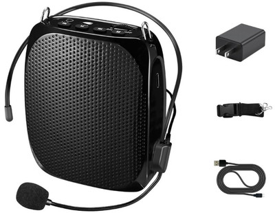 Mini amplificador de voz portátil recargable con micrófono para clases y guía