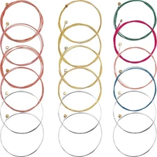 Bememo 3 Sets of 6 Acoustic 1 Brass Set, 1 Copper Set and 1 Multicolor 