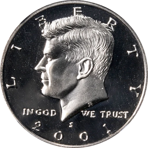 2001-S Kennedy Half Dollar Proof NGC PF70 UCAM Superb Eye Appeal Strong Strike