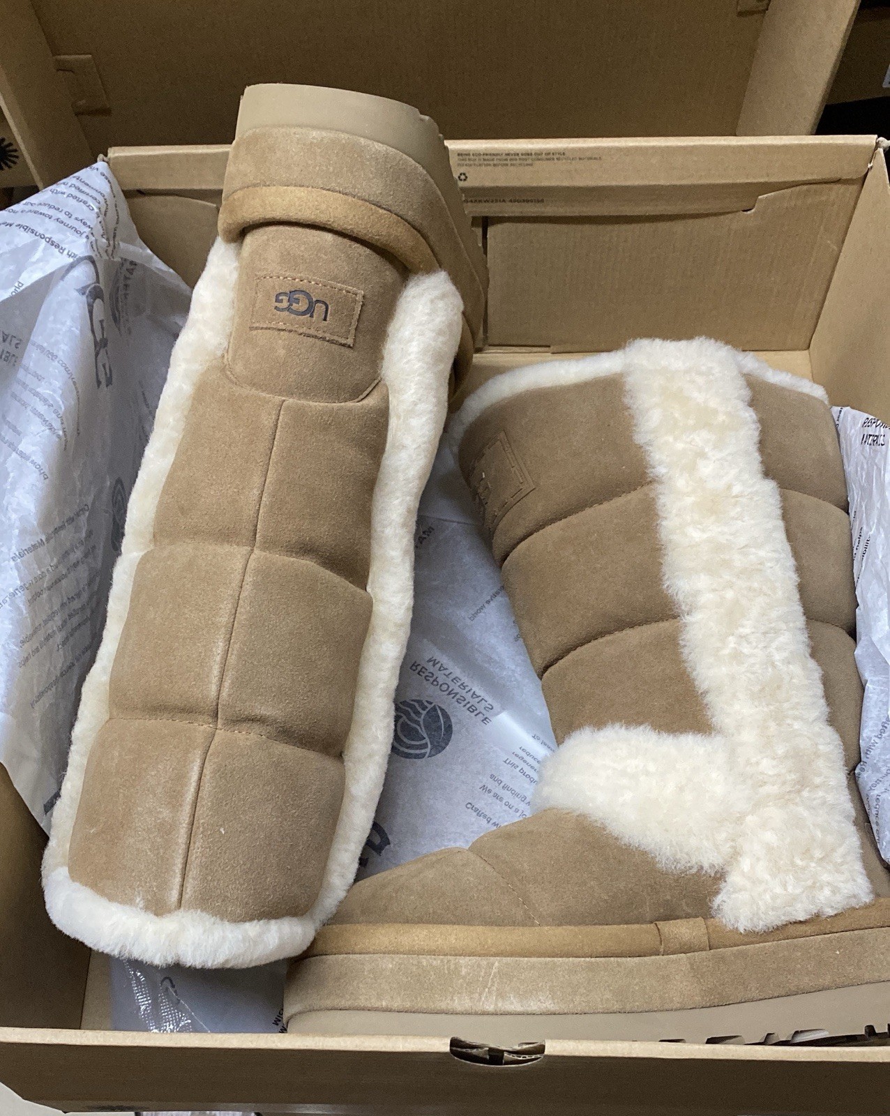 UGG Classic Chillapeak Tall Chestnut Suede Women's Boots Size 7