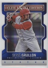 2014 Panini Elite Extra Edition Status Blue Die-Cut 60/100 Deivi Grullon #15 1j6