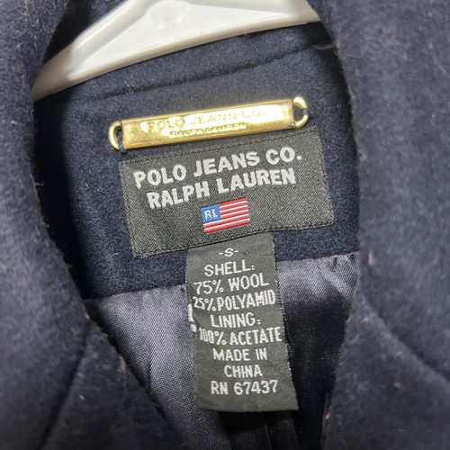 Polo Jeans Ralph Lauren Wool Pea Coat Women’s Small Double Breasted Nautical - Picture 4 of 5