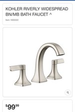 Kohler Riverly Widespread 2-Handles Bathroom Faucet - Black