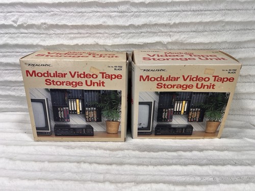 Realistic Video Tape VHS Storage Unit, Plastic Wall Mount Modular Storage Units - Picture 5 of 8