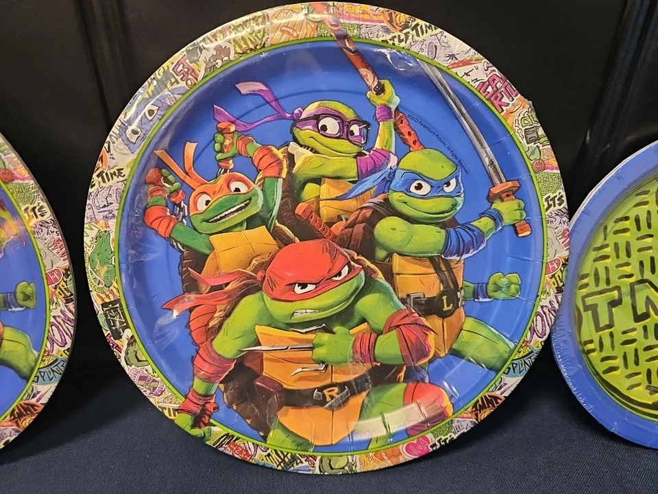 Platos de Postre Tortugas Ninja Adolescentes Mutantes 3 CANTIDADES NUEVOS 2023 Foto 3 de 4