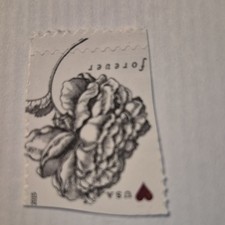 USA Stamp Flower Forever Mint Never Hinged Black White Red