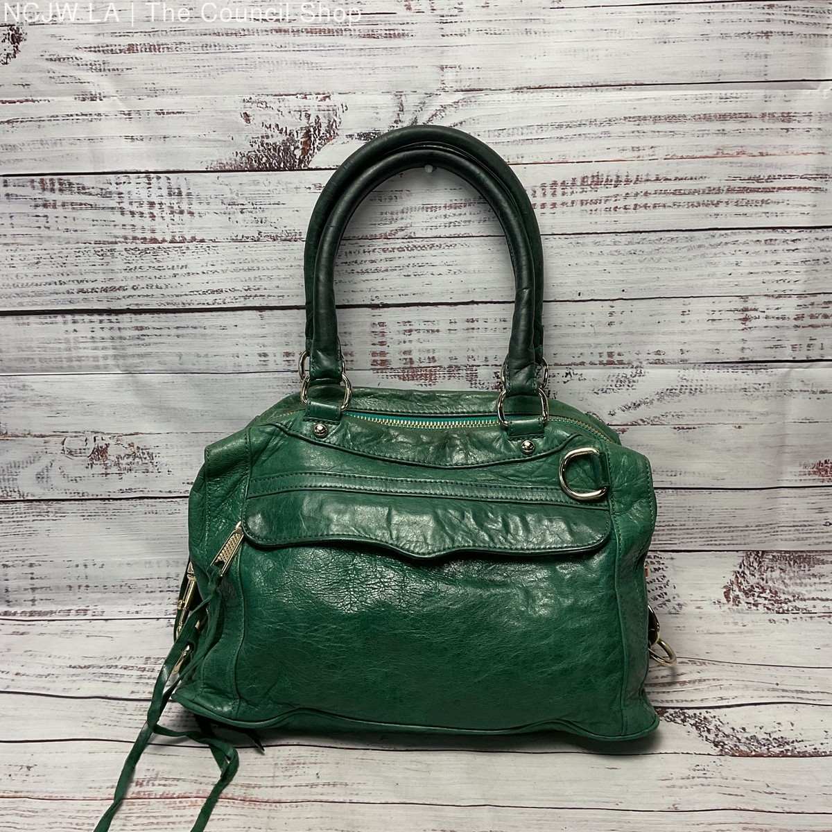 レクレア Rebecca Minkoff Green Leather Handbag Purse 13