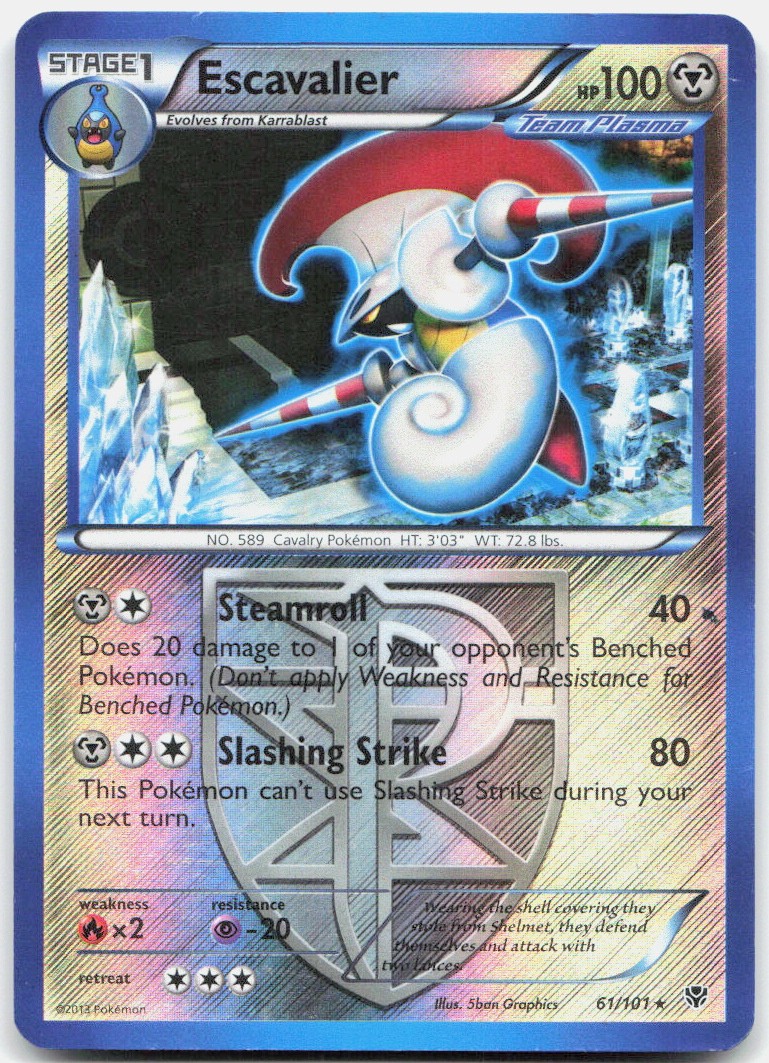 Pokemon TCG Escavalier (Team Plasma) Plasma Blast Rare 61/101 Reverse Holo