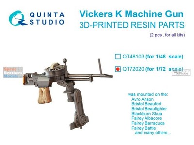 QTSQT72020 1:72 Quinta Studio Vickers K Machine Gun Set