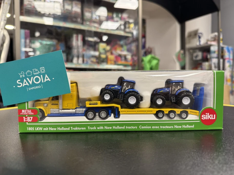 SIKU 1805 - modellino 1:87 - CAMION CON 2 TRATTORI NEW HOLLAND - NUOVO-SIGILLATO - Immagine 2 di 4