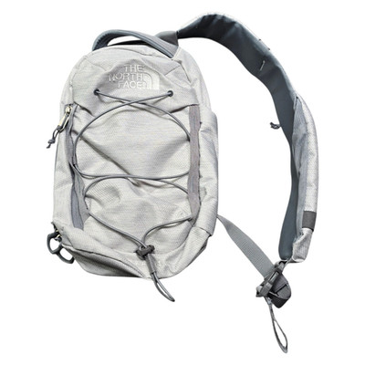 The North Face Borealis Cross Body Sling Bag Adjustable Strap Zip Pockets Grey