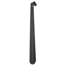 Shoe Horn 16.5" Metal Curved Handle Shoe Helper Shoehorns, Black