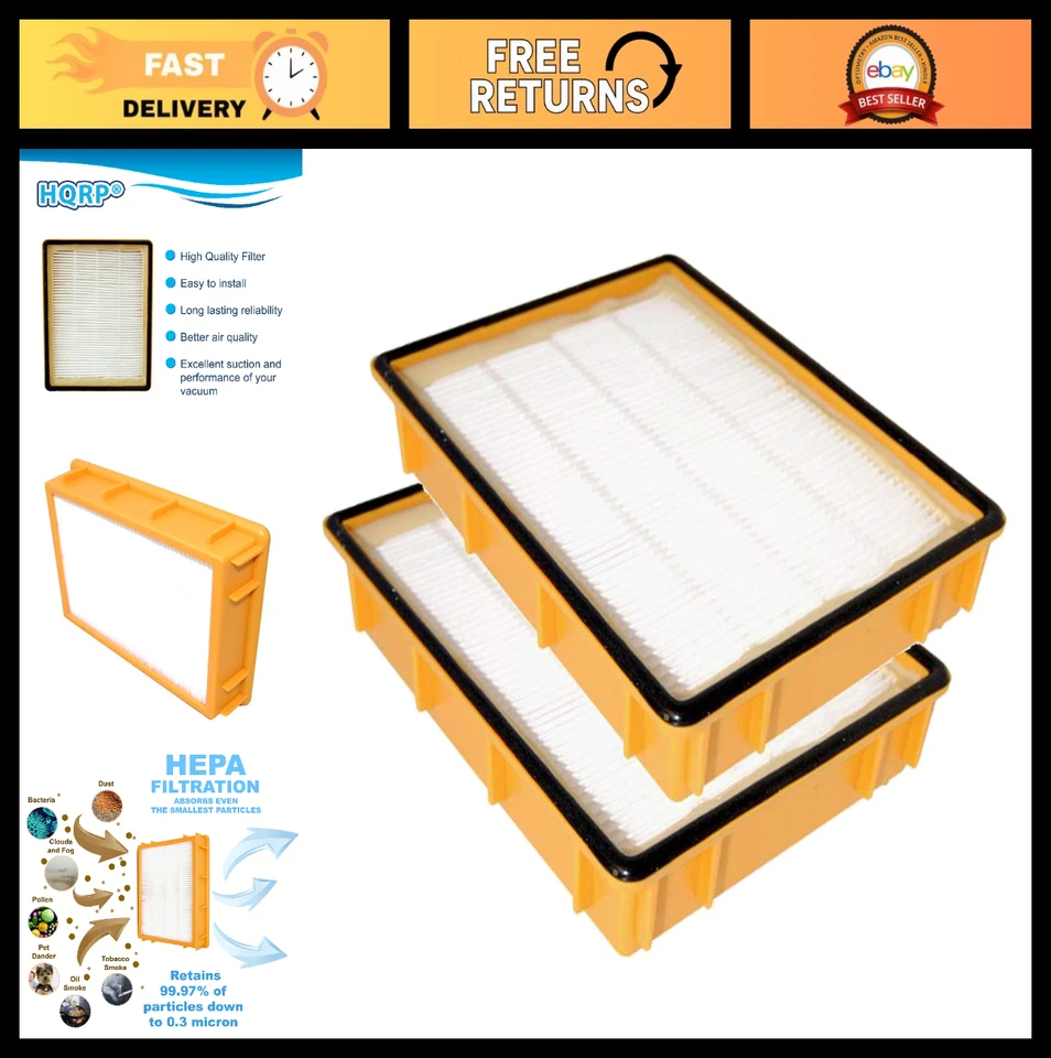 2-Pack HEPA Filters for Eureka Boss SmartVac 4870 Series Vacuum Cleaners - Image 1 of 4