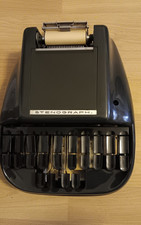 Vintage Stenograph Court Reporter Shorthand Machine Case, Paper, Works.