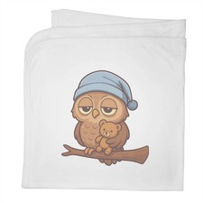 'Sleepy Owl' Cotton Baby Blanket / Shawl BY00045083 