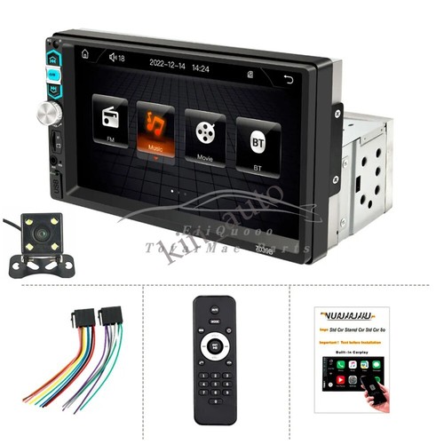 Touch Screen Car Stereo Radio Bluetooth FM Player For Apple Carplay Android Auto - Bild 2 von 6