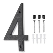 10 Inch House Number, House Address Numbers Sign Large Floating, Black, 4