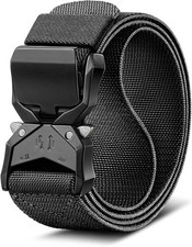 Men Tactical Belt,Stretch Rigger Belt Adjustable for Men Hiking Exercising He...