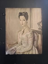 1945  Pabst Blue Ribbon Harp  Ad & Merle Oberon (2 Sided)