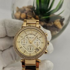 NEW MICHAEL KORS WOMENS WATCH MK5354 STAINLESS STEEL GOLD STRAP & GOLD DIAL
