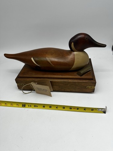 Vintage Pintail Drake Mason Replica Hand Made Duck Decoy On Box - Picture 6 of 7
