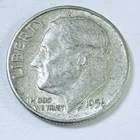 1956 Roosevelt 10c Dime 90% Silver Circulated Coin #7822