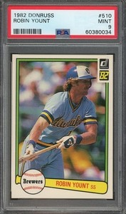 1982 Donruss #510 Robin Yount MINT PSA 9 Milwaukee Brewers 0034