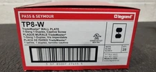 25 Pack Legrand Pass & Seymour TP8-W Duplex Wall Plate White