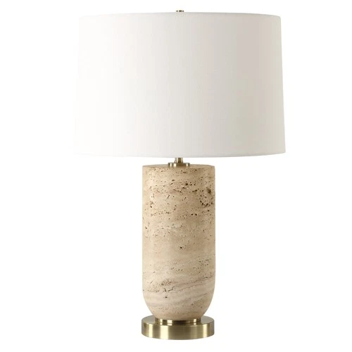 Uttermost 30409-1 Aubrey 25" Tall Buffet Table Lamp - Travertine - Picture 3 of 5