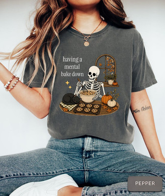 Funny Baking Skeleton Tee, Halloween Baking Skeleton Shirt
