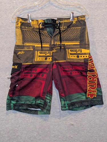 Hurley Swim Trunks Size 28 Multi Colored w/LOGO Board Shorts