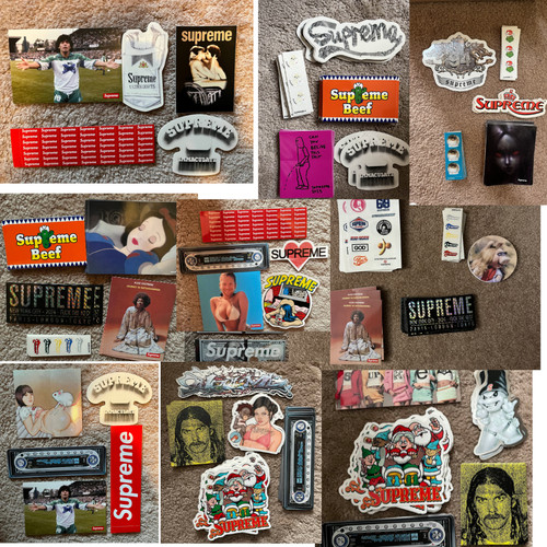 Supreme Assorted Stickers Lot of 5 + 1 random free sticker (Multiple Bundles)