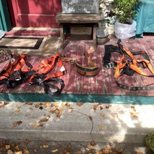 [RARE] KLEIN-BUHRKE MODEL 5480 BELT WITH 3 HARNESSES CLIMBING GEAR 