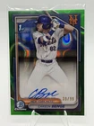 2024 Bowman Draft Carson Benge 1st Bowman Auto Green Lava Refractor /99 Mets