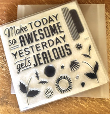 CTMH D1817 SO MUCH HAPPY ~ Make TODAY so AWESOME YESTERDAY gets JEALOUS, flowers
