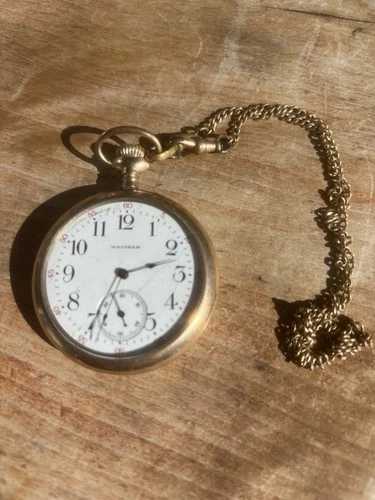 Antique Waltham 10s Open Face Mens Pocket Watch, No Reserve