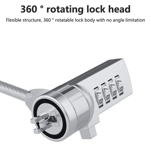 Laptop Password Lock Key Lock Anti-theft Lock Tablet Universal Security Wire - Afbeelding 11 van 13