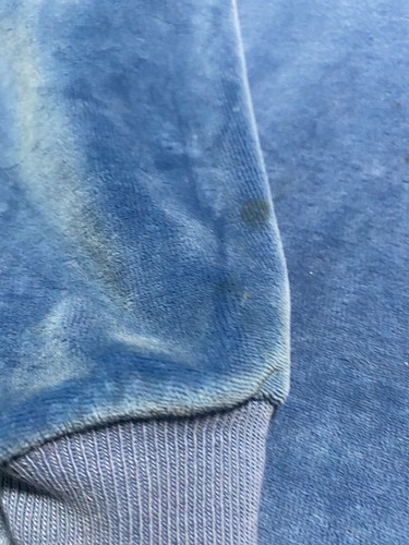 Vtg Velour Polo Shirt Mens Size M/L Blue - Picture 7 of 8