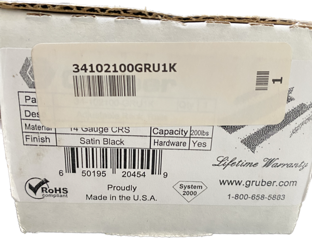 Gruber Rack Rails Gruber 34-102100-GRU1K 1U Rack Mount Adjustable Shelf Rails | eBay