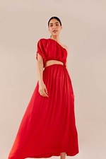 NWT $ 240 Farm Rio Red One Shoulder  Dress XL