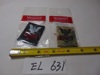 U.S. Navy Vanguard Patch Lot of 2 E6 Petty Off 1st Class New Parka CWP New