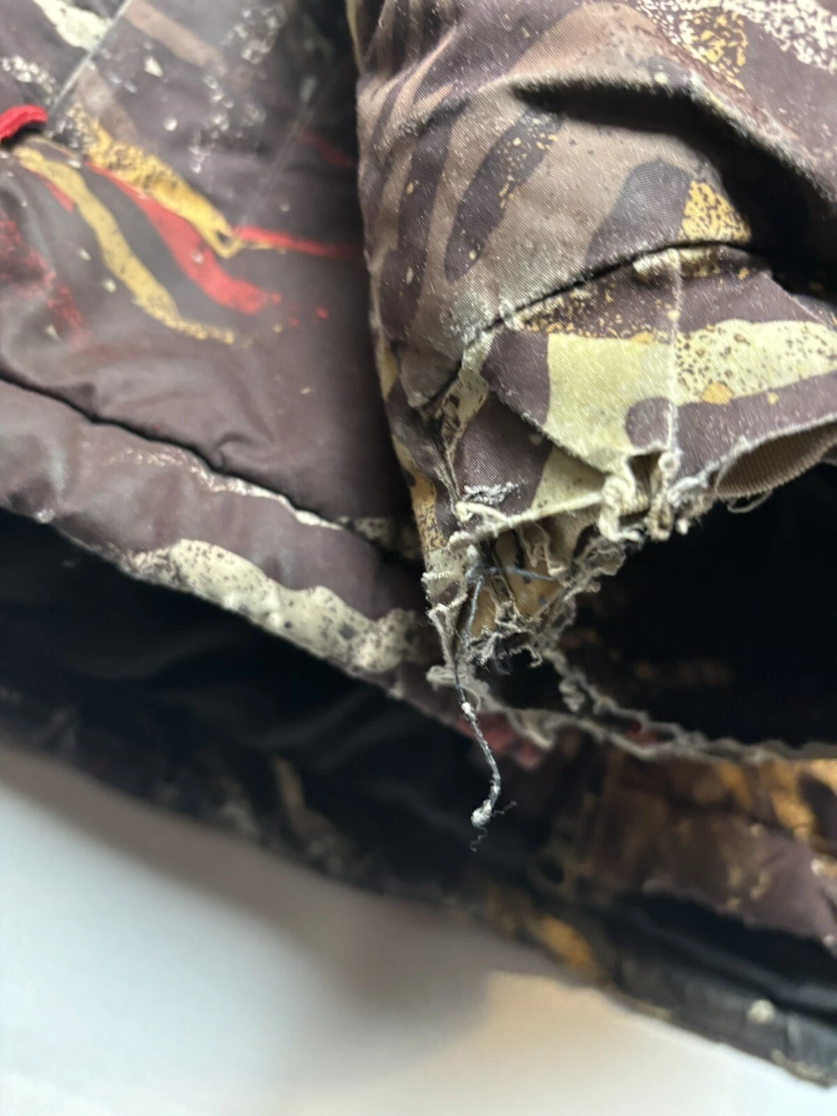burton frontier woodland camo dryride powder skirt jacket