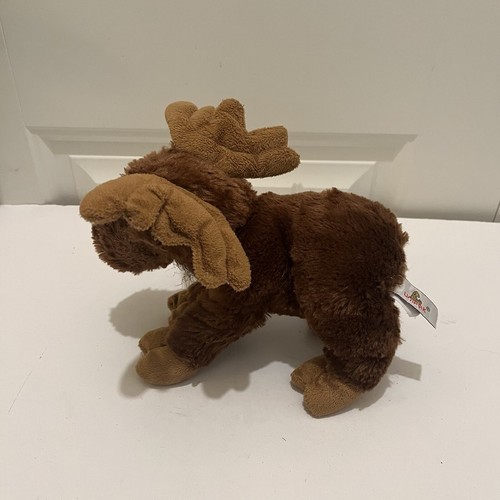 Unipak Vintage Soft 9" Brown Mangy Moose Plush Toy Stuffed Animal - Picture 2 of 8