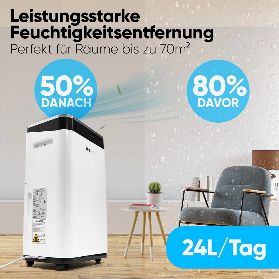 Luftentfeuchter Entfeuchter Raumentfeuchter Bautrockner LED Display Timer 25L - Bild 4 von 4