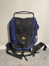 Kelty Tioga 4500 External Frame Back Pack Black Blue Size 3