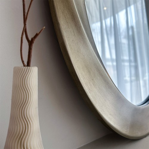 Antique Wall Mirrors Oval Makeup Mirror Beveled Frame Accent Mirror Home Decor - Picture 11 of 13
