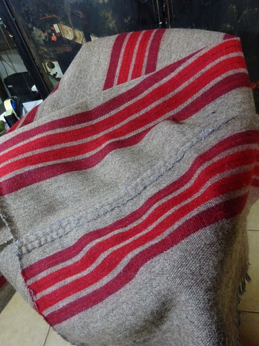 Macedonian Greek Blanket Antique Greece Handwoven Stripy Wool Rug Runner Throw - Picture 3 of 7