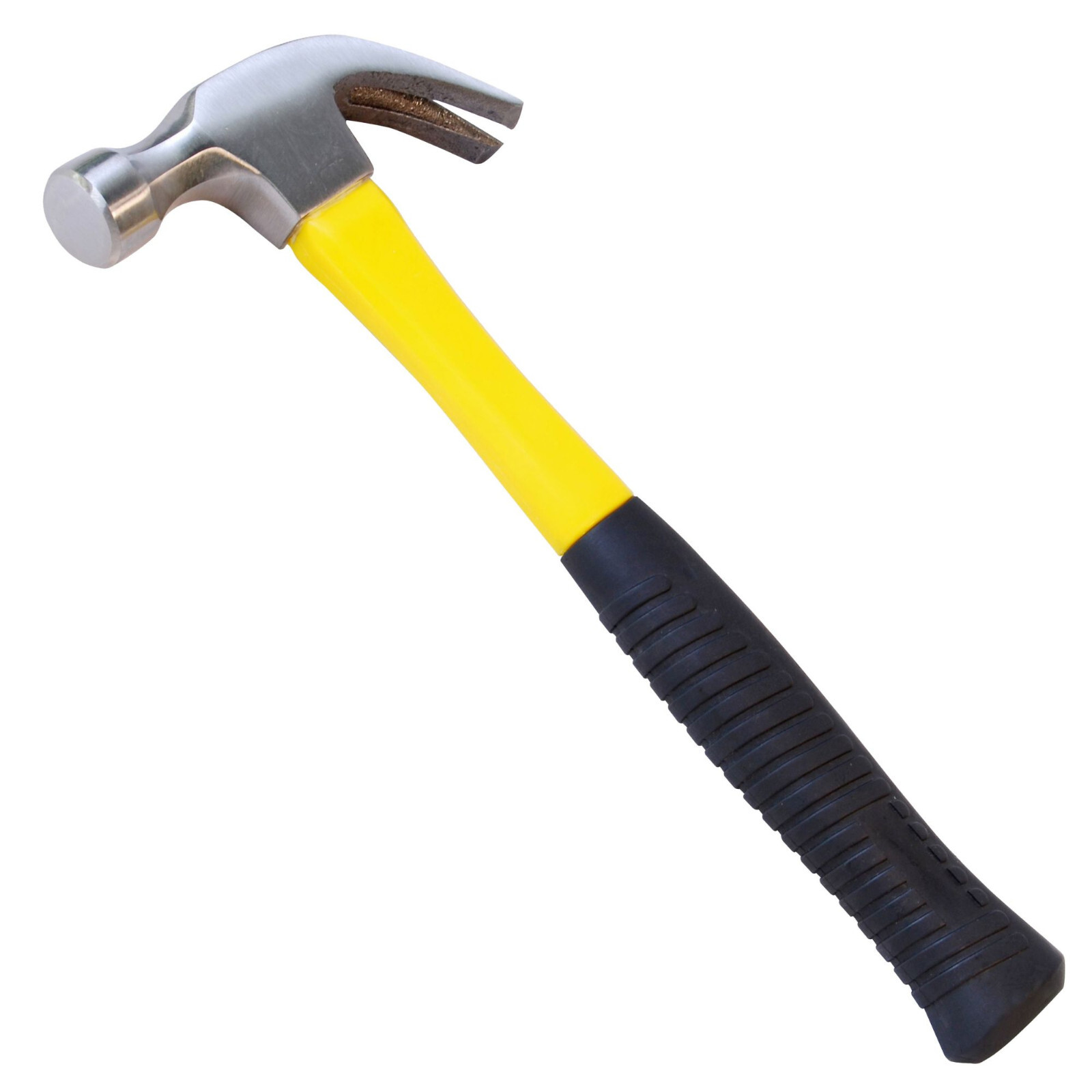 Fiberglass Claw Hammer 16oz: Durable Grip High Visibility - DIY Essential
