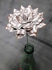 Handmade Paper Flower on stem (Gray Pattern No.3) for Wedding, St. Valentine's
