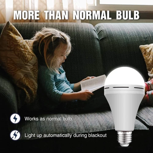 4PCS Rechargeable Light Bulbs Emergency Lights for Home Power Failure 12W LED - Bild 14 von 17